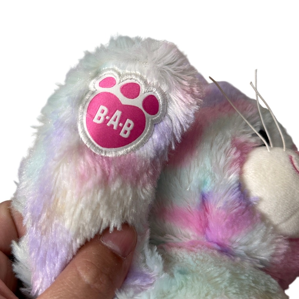 Build-A-Bear Workshop Pastel Swirl Kitty Cat Pink Purple Mint Plush 2022 DH0022 - Picture 3 of 6